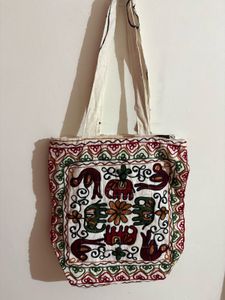 Embroidered Tote Bag