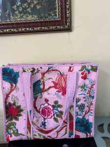 Floral Print Tote Bag