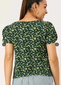 Dressberry Green Floral Top
