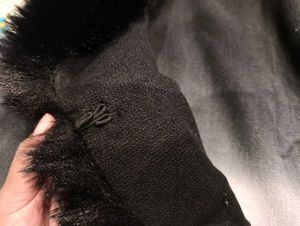 Imported Elegant Black Faux Fur Cape