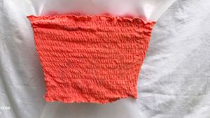 CUTE CORAL COLOUR TUBE TOP