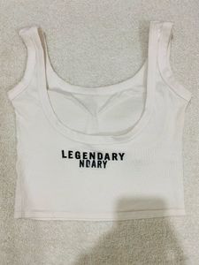 White Cropped Tank Top