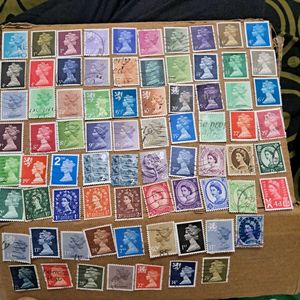 76 Queen Elizabeth II Postage Stamps