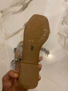 stylish party wear with pearl work flip flops