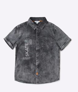 Stylish Acid Wash Denim Shirt