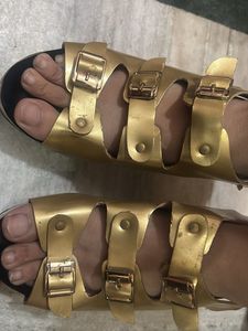 Gold Buckled Gladiator Sandals