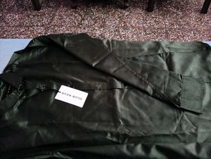 new Men's Stylish Olive Green silk Shirt