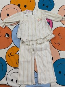 Sparkly Pleated Top & Pants Set