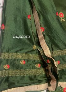 Elegant Green Embroidered Kurta Set