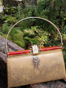Vintage Clutch with Rhinestone Detail