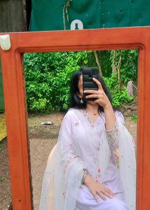 Elegant Lavender Kurta Set with Dupatta XS
