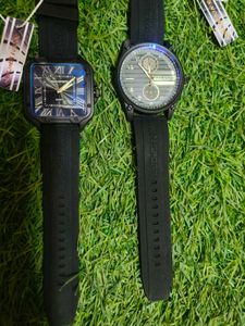 Stylish Pair of Black Watches