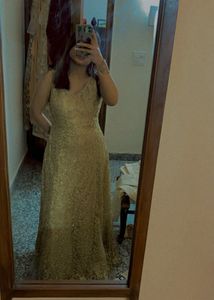 Elegant Gold Embellished Gown