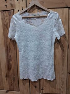 Elegant White Lace Top
