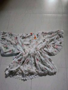 Floral Lace Trim Top