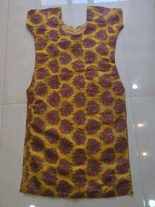 Yellow Floral Print Kurta