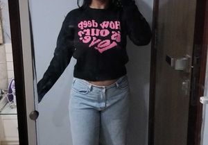 Cute Graphic Print Sweater