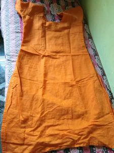 Orange Kurta Set with Dupatta