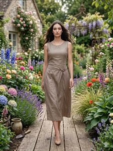 cottage core Elegant Midi Dress