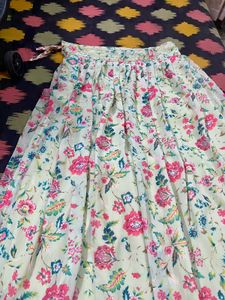 Floral Print Kurta with Bell Sleeves
