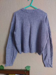 Cozy Lavender Cropped Sweater