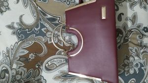 Elegant Burgundy Clutch Bag