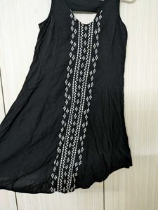 Black Embroidered Dress