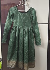 Green Leaf Print Dress | Women | Girls