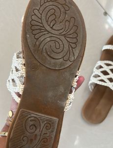 White Braided Flat Sandals