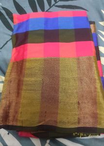 Vibrant Checkered Silk Saree