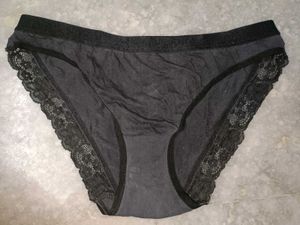 Elegant Black Lace Trim Briefs