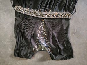 Elegant Black Embellished Gown
