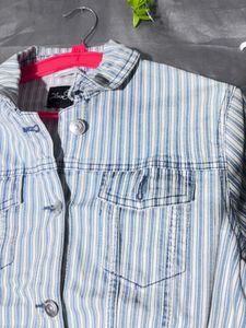 Striped Denim Jacket