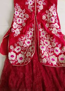 Beautiful Red Embroidered Lehenga Choli