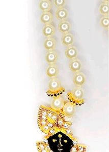 Elegant Pearl Necklace with Religious Pendant