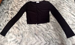 Crop Black Fitted Top