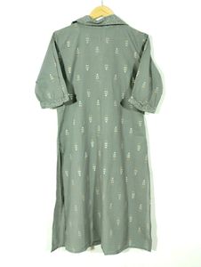 Myshka Grey Printed Kurti (Women)