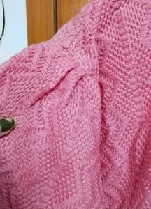 Cute Vintage Pink Knit Cardigan