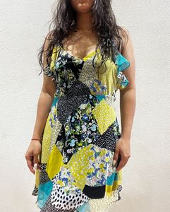 Boho Patchwork Print Mini Dress