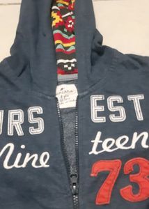 Navy blue hooded jacket for kids