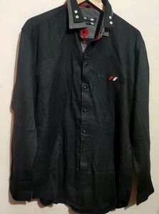 Black Twin Collar Shirt For Boy & Men 42 Chest