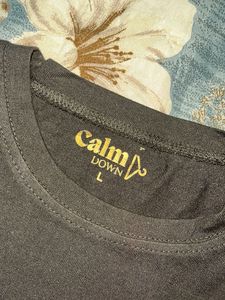 Graphic Print T-Shirt "No Bad Vibes"