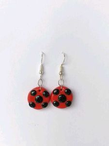 Marientte Miraculous Ladybug Dangle Earrings