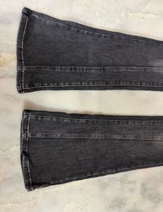 Flared Black Denim Jeans