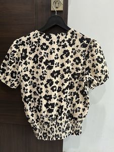 Chic Floral Print Wrap Top