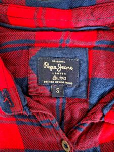 Pepe Jeans Red &amp; Blue Plaid Button-Up Shirt