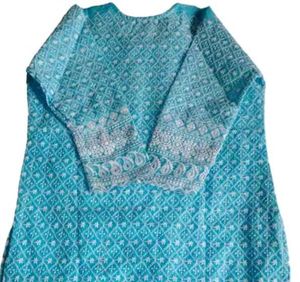 Chikankari Blue Embroidered