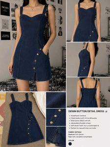 Blue Denim Button-Up Dress