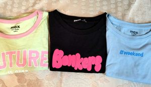 SALE :SET OF 3 GIRLS' TOPS