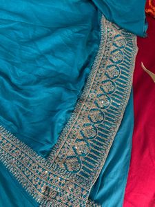 Teal Embroidered Kurta